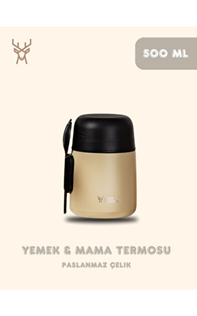 Star Termos Yemek &amp; Mama Termosu 500 ml - Krem | 8 Saat Sıcak, 12 Saat Soğuk 48 Saat Buz Tutma