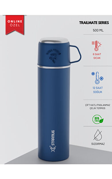 Star Termos Trailmate Bardaklı Paslanmaz Çelik Termos 500 ml | Sızdırmaz Kapak, 8 Saat Sıcak &amp; Soğuk
