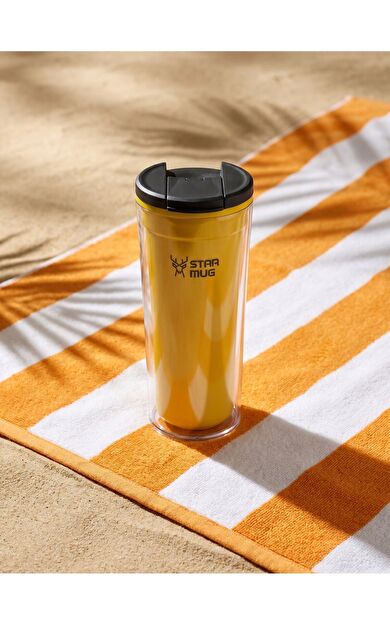 Star Termos Star Mug 350 ml Opak Seri - Sarı Çift Katmanlı Mug - Piknik Kamp Outdoor Ofis Otel Kafe Okul Kampüs