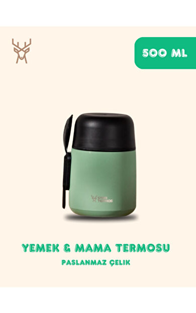 Star Termos Yemek &amp; Mama Termosu 500 ml - YEŞİL | 8 Saat Sıcak, 12 Saat Soğuk 48 Saat Buz Tutma