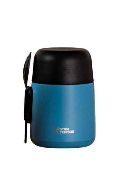 Star Termos Thermbox 500 ml Paslanmaz Çelik Yemek Termosu | Bebek Mama Ve Yemek Termosu - Mavi