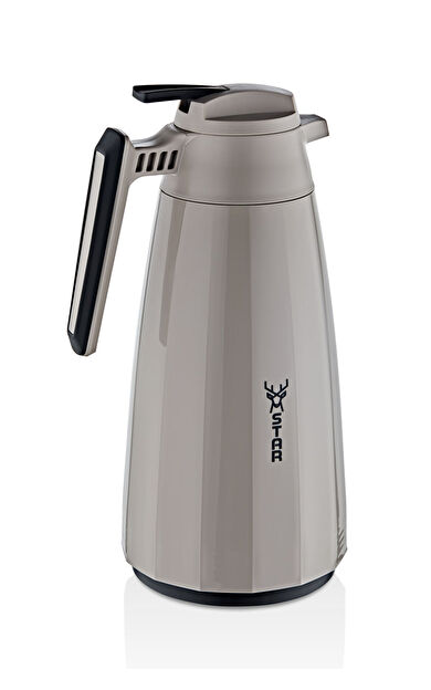 Star Termos Dinamik Serisi 1.5 Litre Cam Termos - Gri / soft touch | 12 saat sıcak 24 saat soğuk muhafaza