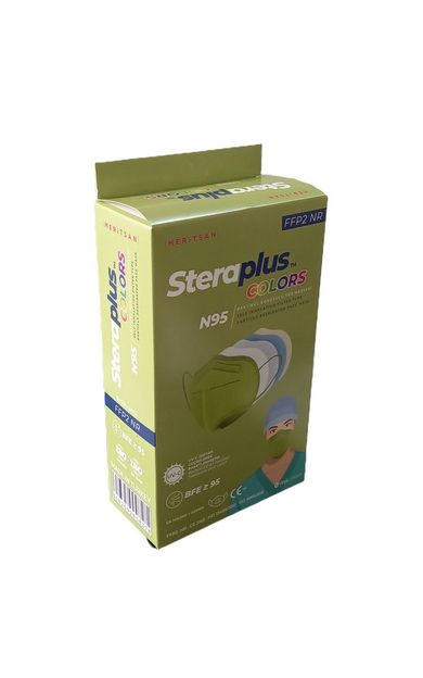 Steraplus Colors FFP2 5 Katmanlı Telli N95 Maske 10'lu - YEŞİL