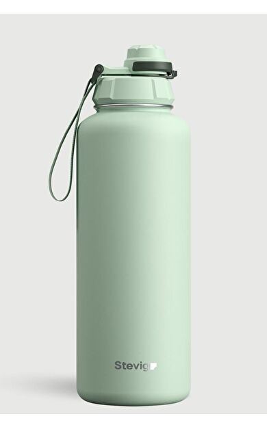 Stevig 1 Hand Leak-Proof Sızdırmaz Çelik Termos 1500 ML Smoke Green ST-256