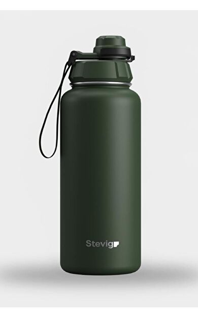 Stevig 1 Hand Leak-Proof Sızdırmaz Çelik Termos 1000 Ml Green ST-215