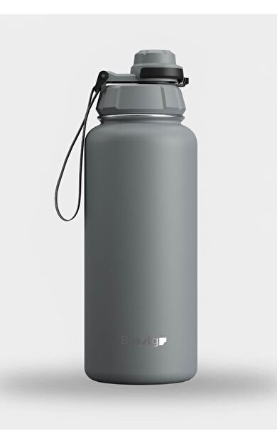 Stevig 1 Hand Leak-Proof Sızdırmaz Çelik Termos 1000 Ml Grey ST-214