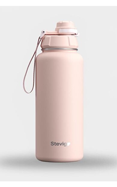 Stevig 1 Hand Leak-Proof Sızdırmaz Çelik Termos 1000 Ml Icy Pınk ST-219