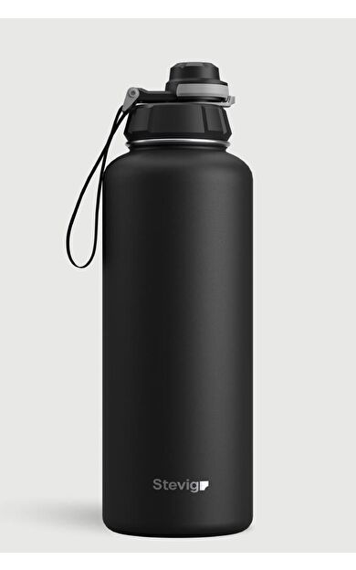 Stevig 1 Hand Leak-Proof Sızdırmaz Çelik Termos 1500 ML Black ST-235