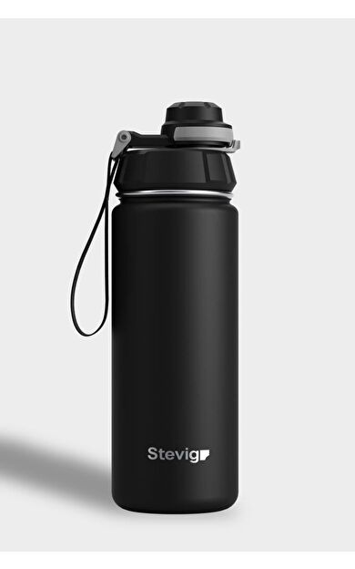 Stevig 1 Hand Leak-Proof Sızdırmaz Çelik Termos 500 Ml Black ST-207