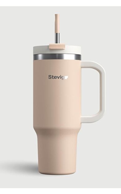 Stevig 2 Moods Tuck-in Tumbler Sızdırmaz Çelik Termos 900 ML Bisque ST-239