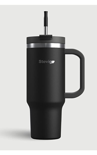 Stevig 2 Moods Tuck-in Tumbler Sızdırmaz Çelik Termos 900 ML Black ST-236
