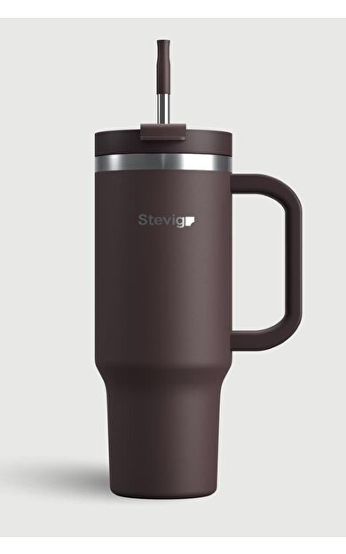 Stevig 2 Moods Tuck-in Tumbler Sızdırmaz Çelik Termos 900 ML Chocolate Plum ST-238