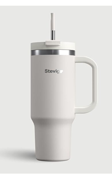 Stevig 2 Moods Tuck-in Tumbler Sızdırmaz Çelik Termos 900 ML White Sand ST-242