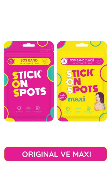 S.O.S Stick On Spots Original (15’li) & Maxi (6’lı) – %100 Hidrokolloid Sivlce Bandı