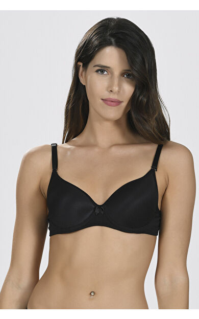 Siyah Stn Kaplı Tek Sütyen