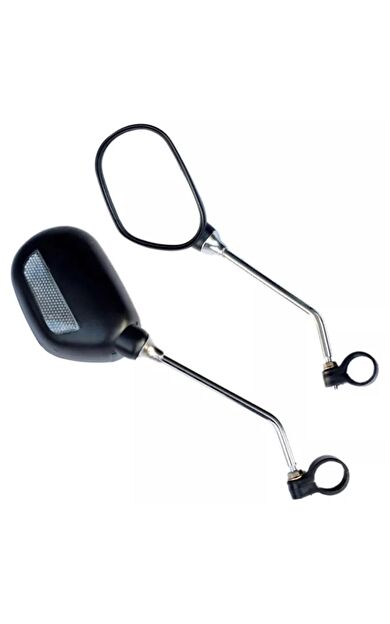 Reflektörlü Bisiklet Gidon Aynası Geniş Açılı Dönebilen İkili Çift Dikiz Ayna