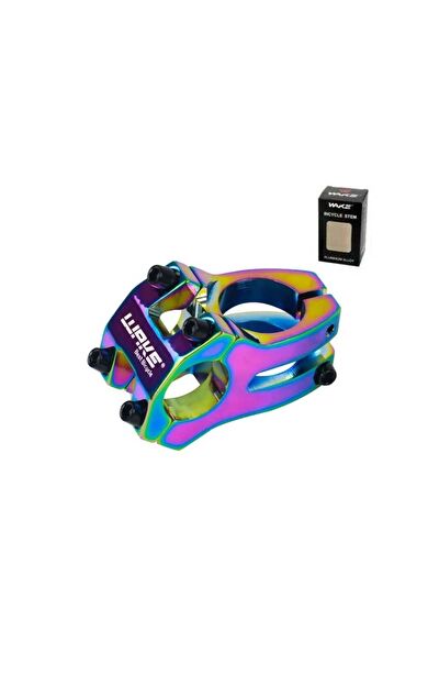 Bisiklet Kısa Gidon Boğazı Wake Alüminyum Rainbow Rengarenk Yedek Parça 31,8mm