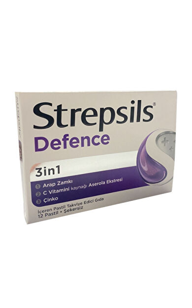 Strepsils Defence Takviye Edici Gıda 12 Pastil