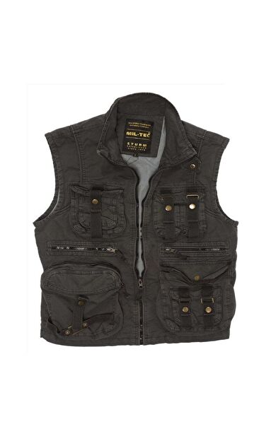 STURM SURVIVAL COK CEPLI SIYAH YELEK