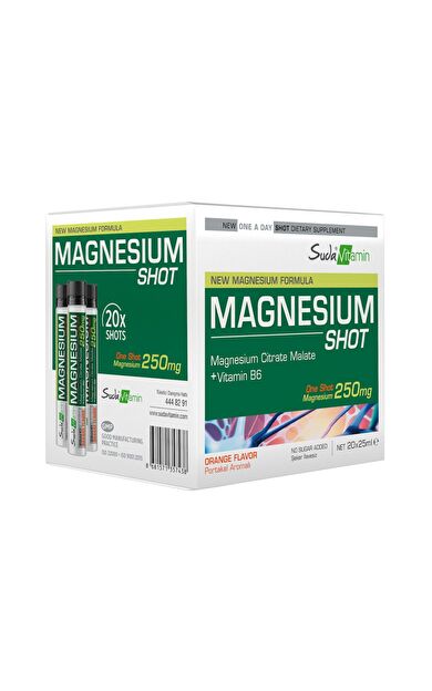 Suda Vitamin Magnesıum Shot Orange 25 Ml 20 Shot