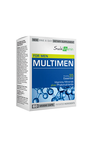 Suda Vitamin Multimen Mens Multivitamin 60 Bitkisel Kapsül