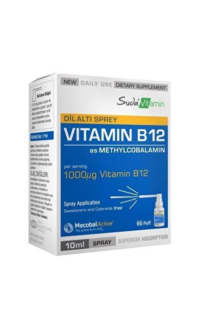 Suda Vitamin-Vitamin B12 Sprey 10 ml