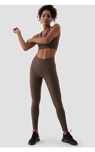 Superstacy Adele V Bel Detaylı Toparlayıcı Acı Kahve Spor Tayt