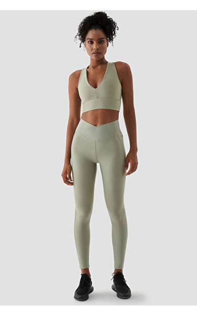 Superstacy Adele V Bel Detaylı Toparlayıcı Açık Yeşil Spor Tayt