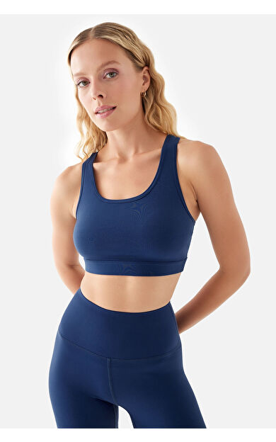 Superstacy Anna Comfylux Orta Destekli Lacivert Spor Bra
