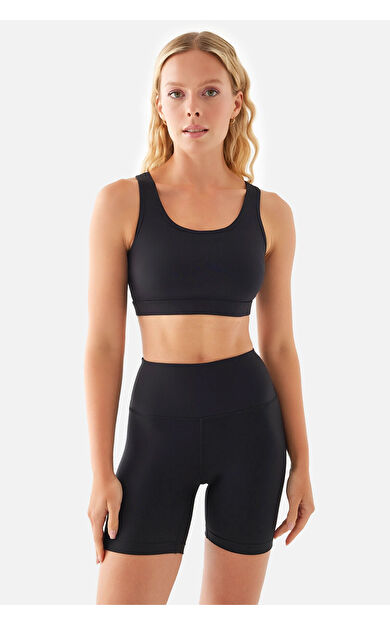 Superstacy Anna Comfylux Orta Destekli Siyah Spor Bra