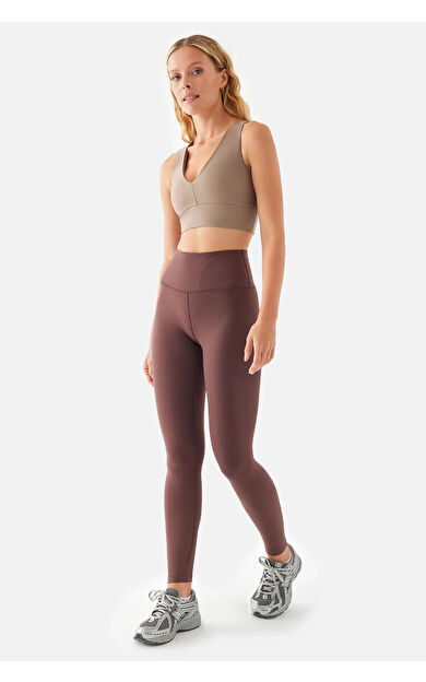 Superstacy Anna Comfylux Yüksek Bel Acı Kahve Spor Tayt
