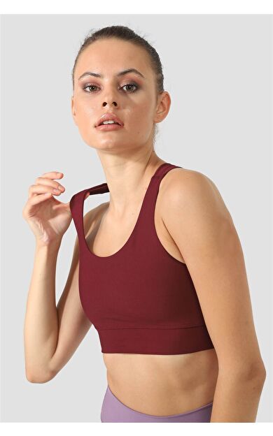 Superstacy Cross Strap Bordo Spor Büstiyer