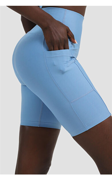 Superstacy Dizüstü Cepli Mavi Sport Tayt