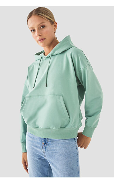 Superstacy Fiona Oversize Cepli Açık Yeşil Hoodie