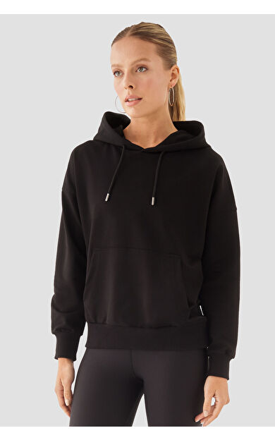 Superstacy Fiona Oversize Cepli Siyah Hoodie