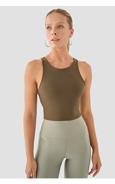 Superstacy Jane Orta Destekli Haki Spor Büstiyer