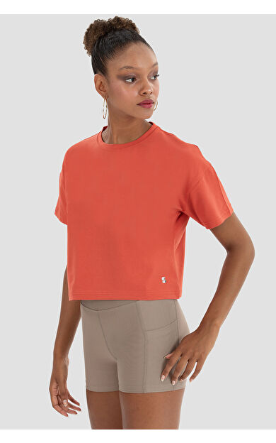 Superstacy Lily Oversize Kiremit Crop Tshirt