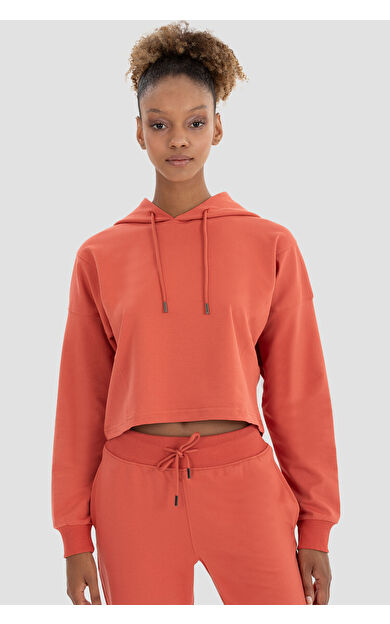 Superstacy Lisa Oversize Kiremit Crop Hoodie