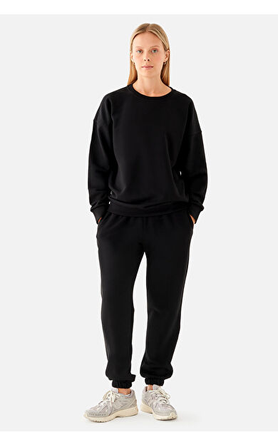 Superstacy Mia Oversize Siyah Jogger Eşofman Altı