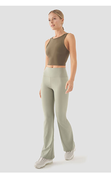 Superstacy Nichole Flare Yüksek Bel Açık Yeşil Spor Tayt