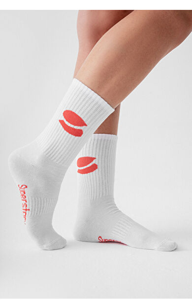 SUPERSTACY Superstacy Pamuklu Soket Spor Çorap Nar Çiçeği