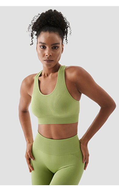 Superstacy Rhea Dikişsiz Yeşil Spor Bra