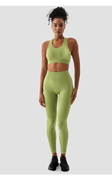 Superstacy Rhea Yüksek Bel Dikişsiz Yeşil Spor Tayt