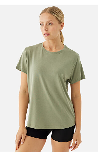 Superstacy Sophia Light-Weight Haki Tişört