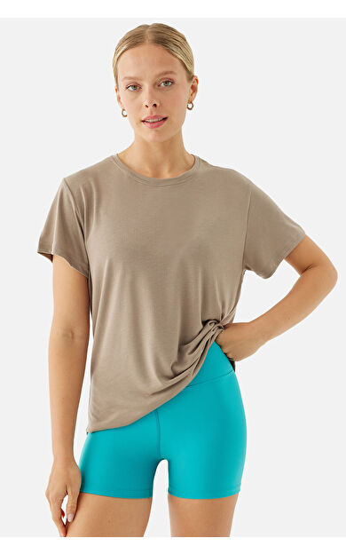 Superstacy Sophia Light-Weight Taş Rengi Tişört