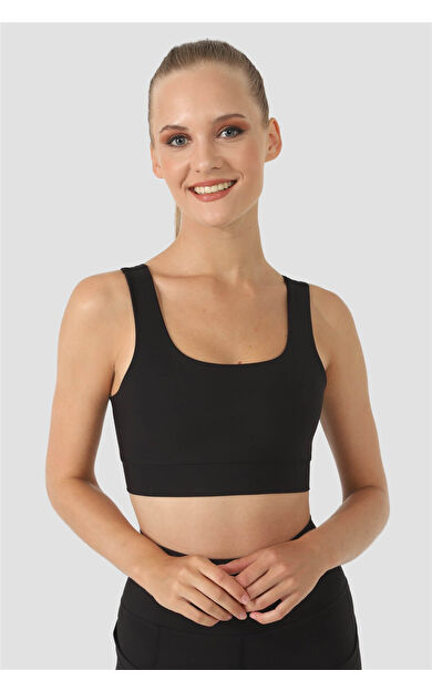 Superstacy Square Neck Siyah Spor Büstiyer