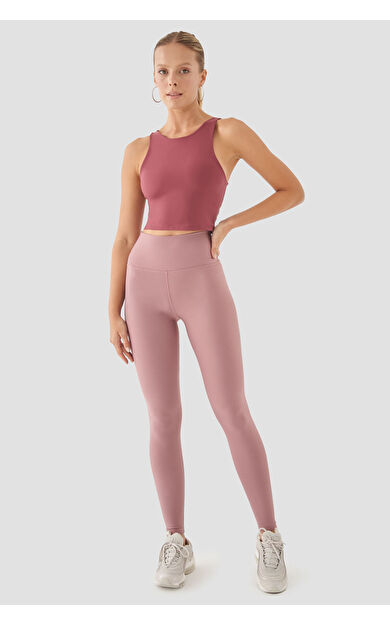 Superstacy Yüksek Bel Gül Spor Tayt