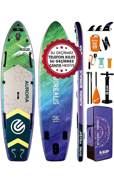 SUPLİMANI 350x86x15 Supboard Paddle Board Şişme Sörf Tahtası Tam Set Sup Board