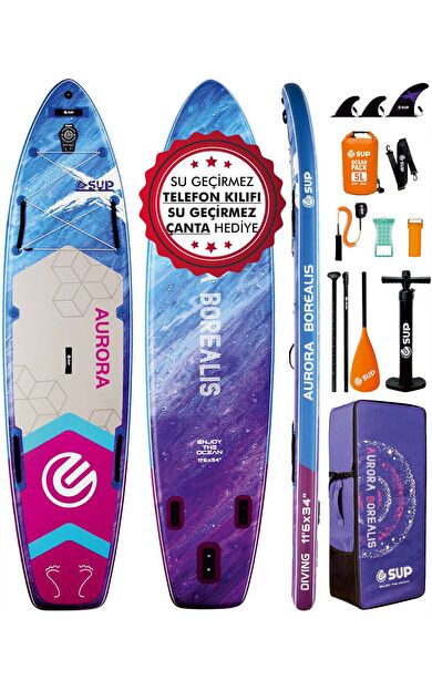 SUPLİMANI 350x86x15 Supboard Paddle Board Şişme Sörf Tahtası Tam Set Sup Board