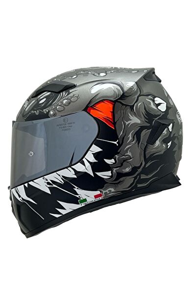 Sway 820 Full Face Aynalı Vizör Kapalı Motosiklet Kaskı L Beden Monster